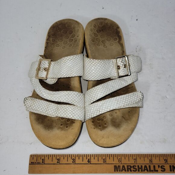 Vionic Sandals Womens Sz 9.5 White Shoes Beach River Pool Outdoors Buckle Strap - Picture 6 of 12